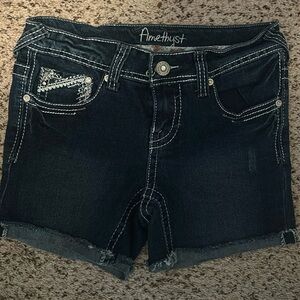 Amethyst size 3 Jean shorts.all buttons and studs orig. all stitching looks good
